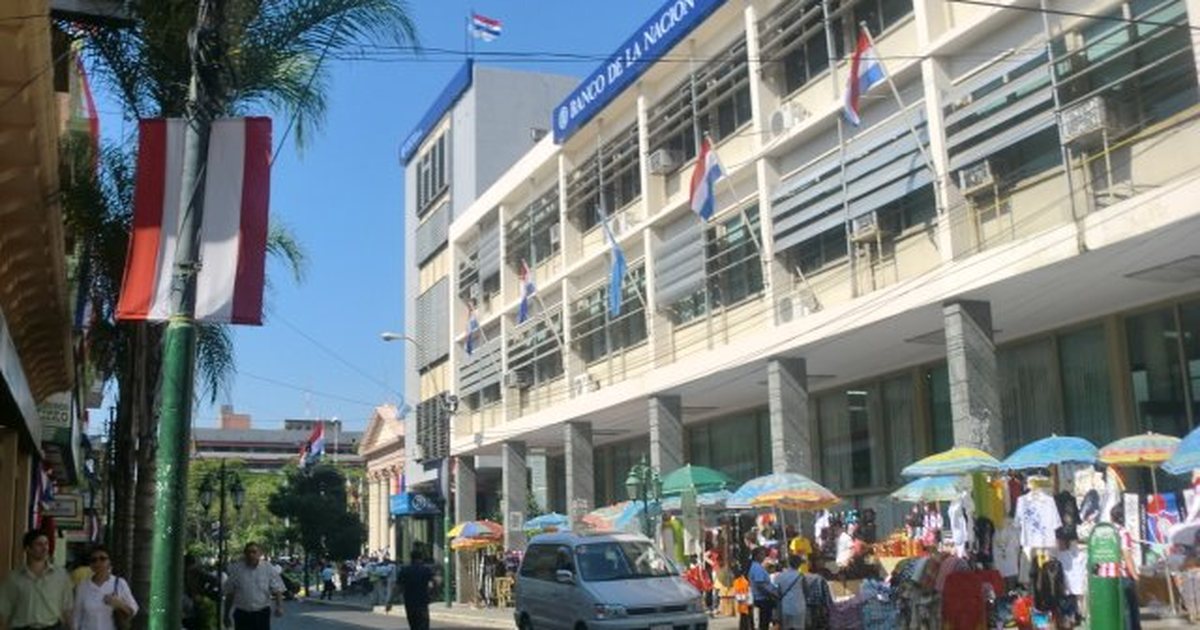 La calle Palma, la peatonal comercial del centro de Asunción.