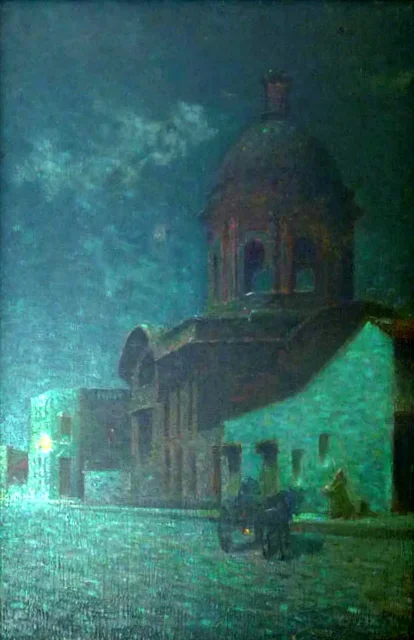 El Oratorio de noche, by Juan Anselmo Samudio, from the museum’s collection. Ask which works are currently on display.