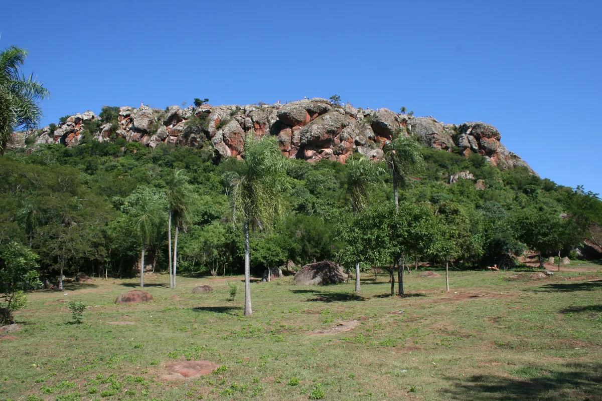 Cerro Yaguarón em uma fotografia de paisagem de arquivo